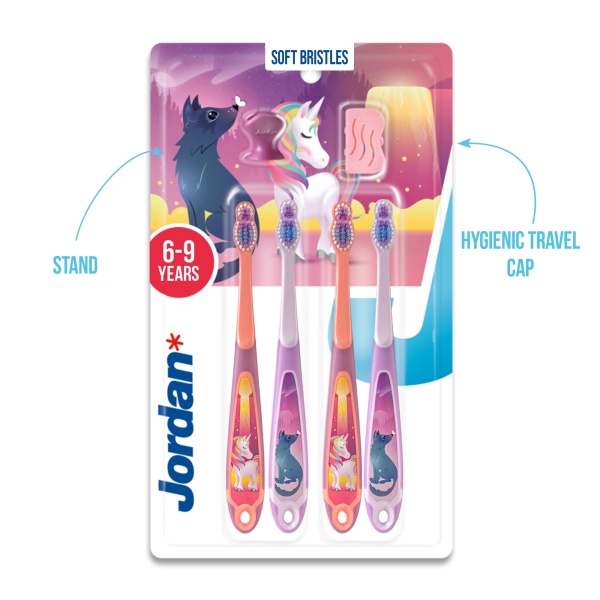 Jordan ® | Step 3 | Kids Toothbrush for Age 6-9 Years Old | 4 Units - Image 3