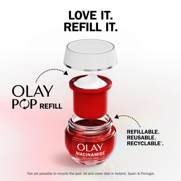 Olay Regenerist Niacinamide Day Cream Face Moisturiser SPF 30, Skincare with Niacinamide 99% Purity, Antioxidant Vitamin E, Anti Ageing Skin Care: Renews, Age Defies and Hydrates, Non-Greasy, 50ml - Image 8