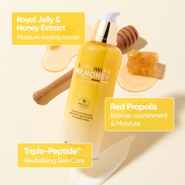 BANILA CO Miss Flower & Mr Honey Propolis Rejuvenating Lotion | Nourishing Cream with Propolis Extract & Royal Jelly | Lightweight Hydrating Korean Skincare for Youthful Radiance (150ml / 5.07 fl oz) - Image 6