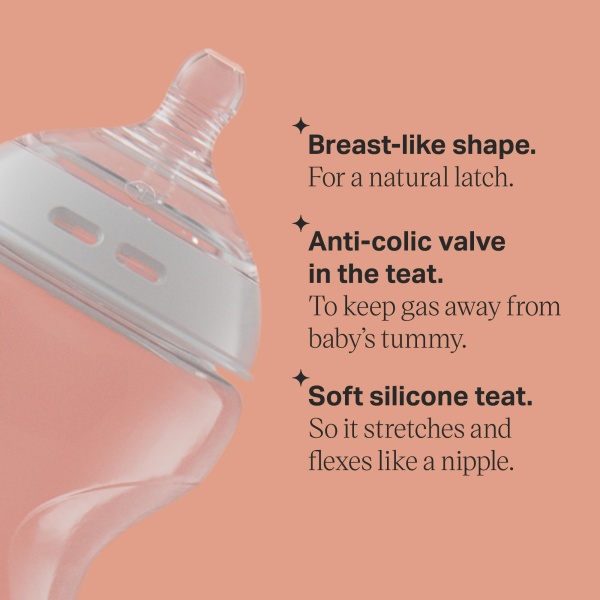 Tommee Tippee Baby Bottles, Natural Start Anti-Colic Baby Bottle with Slow Flow Breast-Like Teat, 150ml, 0m+, Self-Sterilising, Baby Feeding Essentials, Pack of 3 - Image 6