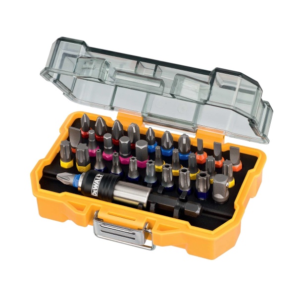 DEWALT DT7969-QZ, 32 Piece XR Professional Magnetic Screwdriver Bit Accessory Set, Yellow - Image 1