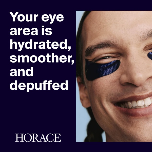 HORACE Anti-Fatigue Under-Eye Patches for Men - Dark Circle and Puffiness Reduction - Moisturising & Refreshing Hydrogel Treatment - Vegan and Silicon-free Skincare - Unscented, Pack of 5 Pairs - Image 7