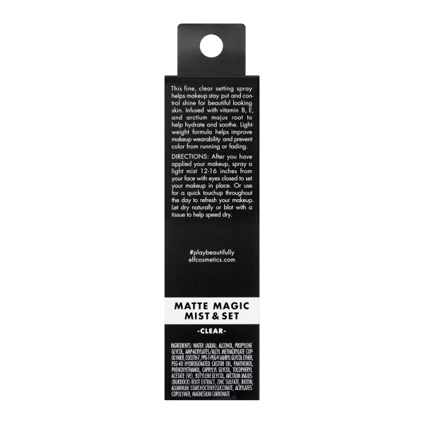 e.l.f. Matte Magic Mist & Set Spray, Refreshing, hydrating, Sets Makeup with a Matte Finish, Infused with Vitamins B, E, and Arctium Majus Root 60ml - Image 3