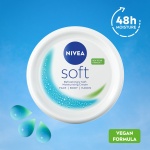 NIVEA Soft Moisturising Cream (500ml), A Moisturising Cream for Face, Body and Hands with Vitamin E and Jojoba Oil, Hand Cream Moisturises Deeply, All-Purpose Day Cream, 500 ml (Pack of 1) white - Image 5