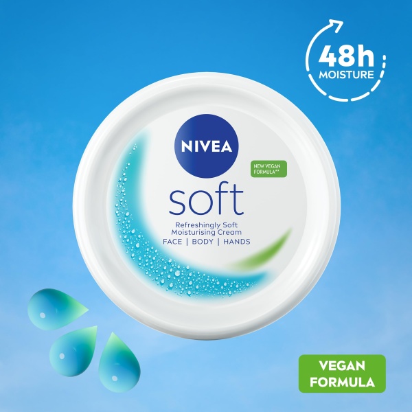 NIVEA Soft Moisturising Cream (500ml), A Moisturising Cream for Face, Body and Hands with Vitamin E and Jojoba Oil, Hand Cream Moisturises Deeply, All-Purpose Day Cream, 500 ml (Pack of 1) white - Image 5