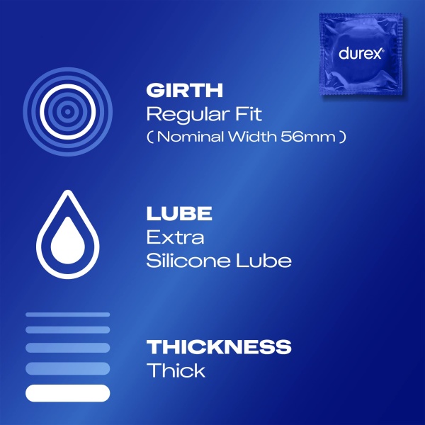 Durex Surprise Me Variety Pack, 40 Condoms, Thin feel, Extra Safe, Pleasure Me, Tickle Me, With Silicone Lube, Condoms Bulk for men, Regular Fit, Ribbed and Dotted, Easy on Shape, Teat Ended - Image 7
