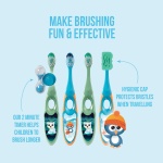 Jordan® | Step 2 Toothbrush for Children | Toothbrush for Ages 3 to 5 Years | Soft Bristles, Double Ergonomic Handle and BPA Free | Colour Blue and Green | Pack of 4 - Image 7