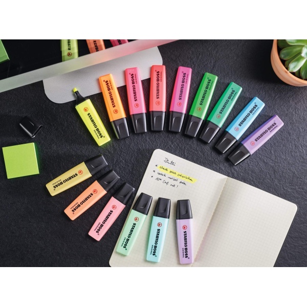 STABILO BOSS ORIGINAL - Highlighter - Pack of 4 - Yellow, Orange, Green, Pink - Image 4