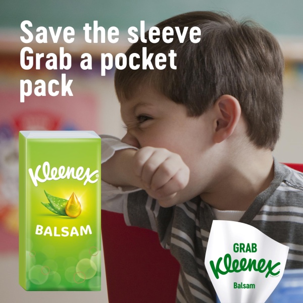 Kleenex® Balsam Pocket Tissues - 80 Pocket Packs of Travel Tissues - Balmcare to Protect and Soothe Your Nose for Cold & Flu - Image 4