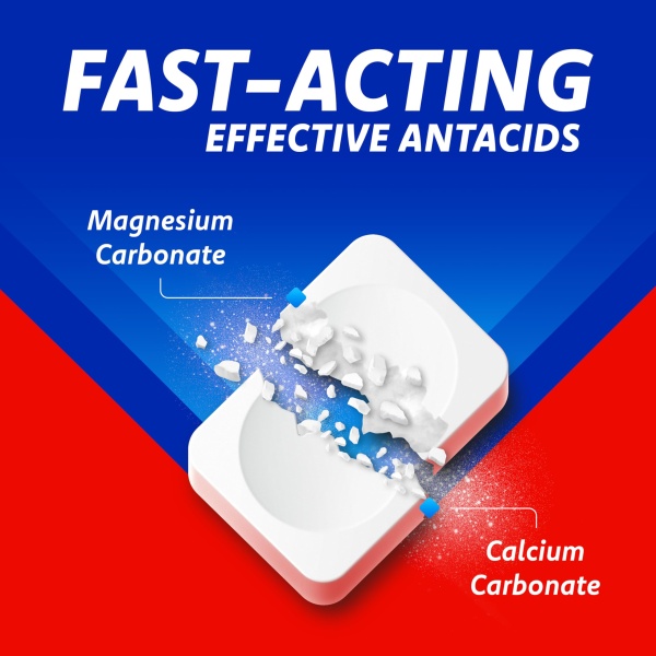Rennie Spearmint Flavour Antacid, Heartburn and Indigestion Chewable Tablets, 1 pack of 96 tablets - Gets to work in 60 seconds for fast and effective heartburn relief - Image 9