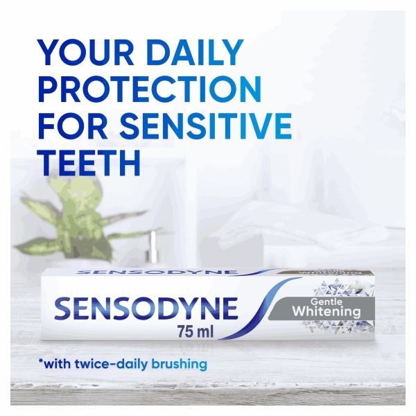 Sensodyne Toothpaste Daily Care, Gentle Teeth Whitening Toothpaste for Everyday Care, 75ml - Image 3