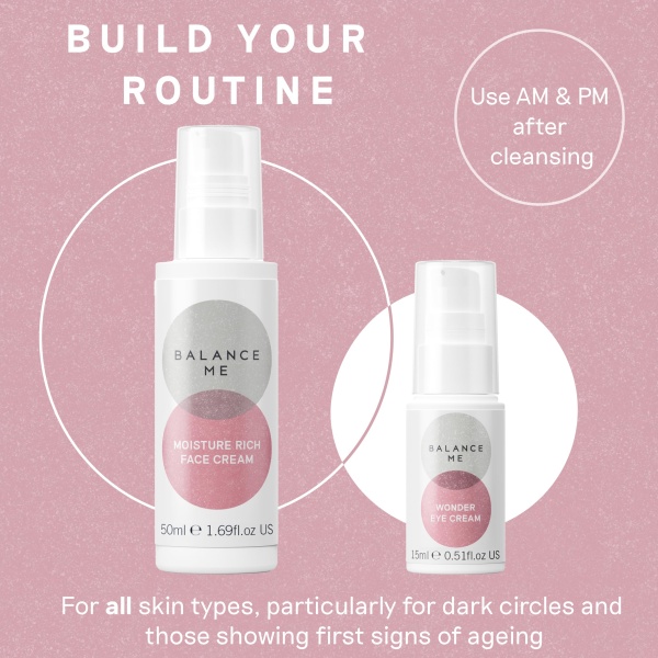 Balance Me Wonder Eye Cream 15ml, Anti Aging Eye Gel with Hyaluronic Acid, Reduces Dark Circles, Puffiness and Hydrates Under Eye - Image 2