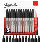 Sharpie Permanent Markers | Fine Point for Bold Details | Black Ink | 12 Marker Pens