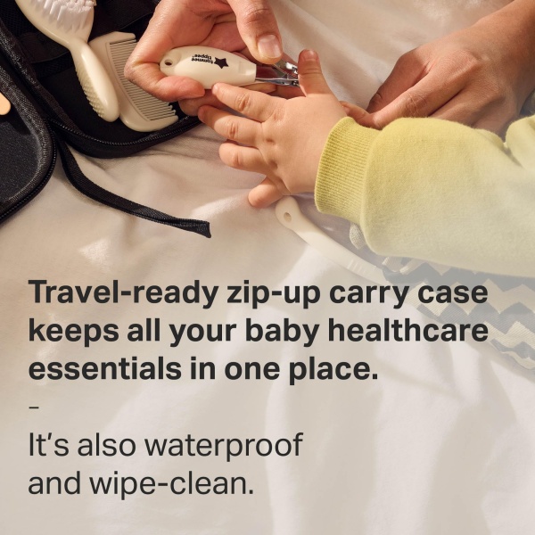 Tommee Tippee Baby Healthcare and Grooming Kit, 9x Essential Newborn Care Items for Home and Travel, Wipe-Clean and Waterproof Travel Case - Image 5