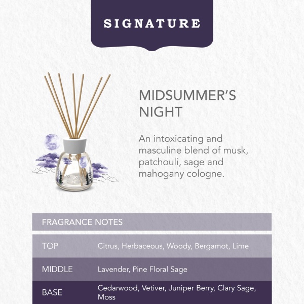 Yankee Candle Signature Reed Diffuser | Midsummer's Night | 100ml | up to 10 Weeks of Fragrance for Women - Image 5