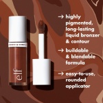 e.l.f. Camo Liquid Bronzer & Contour, Highly Pigmented, Natural-Looking Glowy Finish, Long-Lasting, Rounded Applicator, Vegan & Cruelty-Free, 1 Fair - Image 5