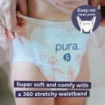 Pura Eco Nappy Pants - Size 6 (15kg+), 18 Nappies, Pull Up Disposable Baby Nappies for Sensitive & Allergy Prone Skin, Hypoallergenic, Fragrance Free, Easy-Tear Side, New Size Guide - Image 9