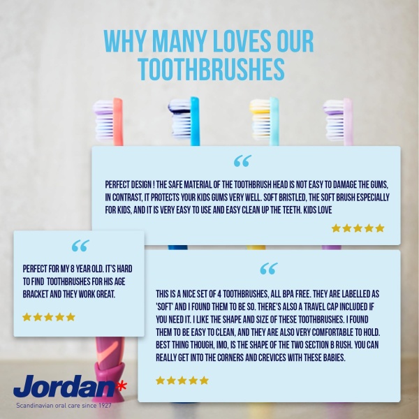 Jordan ® | Step 3 | Kids Toothbrush for Age 6-9 Years Old | 4 Units - Image 5