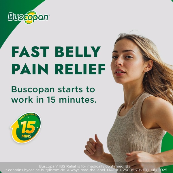 Buscopan IBS Relief - Targets the Source of IBS Pain and Cramps- starts to work in 15 minutes - 40 Tablets- - Relief from IBS Pain & discomfort, 40 Count (Pack of 1) - Image 9