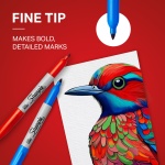 Sharpie Permanent Markers | Fine Point for Bold Details | Black Ink | 12 Marker Pens - Image 7