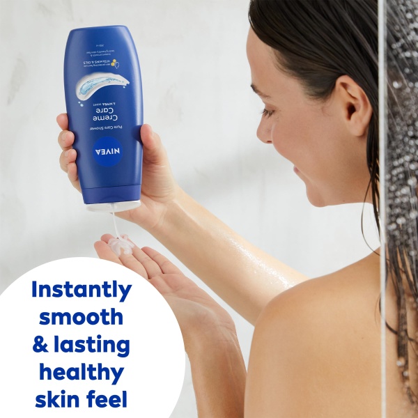 NIVEA Crème Care Shower Cream (250 ml) Caring Shower Body Cream Enriched with Almond Oil, Moisturising Shower Gel Body Wash with Vitamin C, E - Image 8