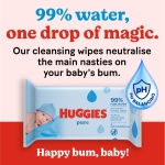 Huggies Pure, Baby Wipes, 18 Packs (1008 Wipes Total) - 99 Percent Pure Water Wipes - Fragrance Free for Gentle Cleaning and Protection - Natural Wet Wipes(packaging may vary) - Image 9