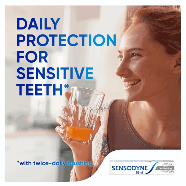 Sensodyne Toothpaste Daily Care, Gentle Teeth Whitening Toothpaste for Everyday Care, 75ml - Image 6
