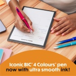 BIC 4 Colours Gradient Smooth Ink Retractable Multicoloured Ball Pen Pack of 5 - Image 9