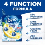 Bloo Power Active Toilet Rim Block Lemon, with Anti-Limescale, Cleaning Foam, Dirt Protection and Extra Freshness - Pack of 3 Rimblocks - Image 6