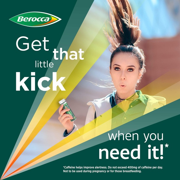 Berocca Boost Effervescent Tablets with Guarana, Caffeine and Vitamin B12, Also Contains Vitamin C and Magnesium, 1 Pack of 20-3 Weeks Supply - Image 6