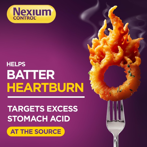 Nexium Control Heartburn & Indigestion Capsules for Acid Reflux Relief, Gastro-Resistant Esomeprazole capsules, 20mg, 14 Count - Image 7