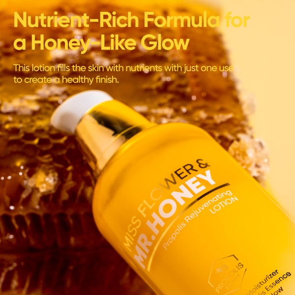 BANILA CO Miss Flower & Mr Honey Propolis Rejuvenating Lotion | Nourishing Cream with Propolis Extract & Royal Jelly | Lightweight Hydrating Korean Skincare for Youthful Radiance (150ml / 5.07 fl oz) - Image 4