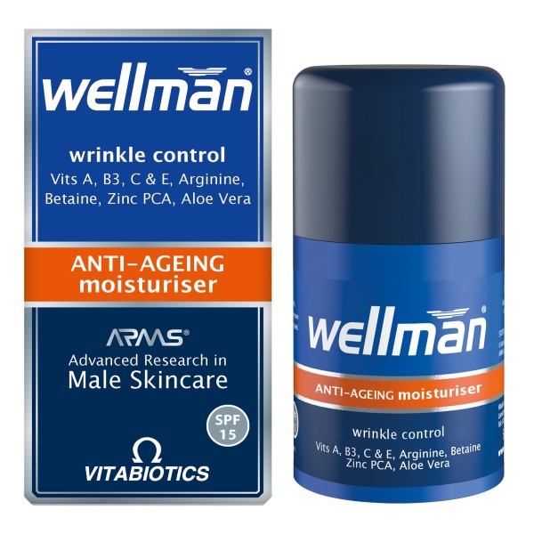 Vitabiotics Wellman Anti-Ageing Moisturiser - 50 ml, Pack of 1 - Image 1