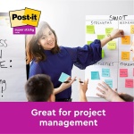 Post-it Super Sticky Notes, Stick Longer Without Falling, 76 mm x 76 mm, 6 Pads, 540 Sheets, Yellow, Blue, Green, Pink, Orange Colors - Self-Sticking Notes for Walls, Monitors and Fridge - Image 9