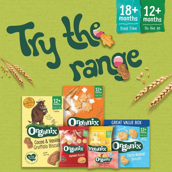 Organix Mini Organic Cheese Crackers, Toddler Snack, 12+ Months, Multipack, 4 x 20 g Packs Per Box (3 Boxes Total) - Image 4