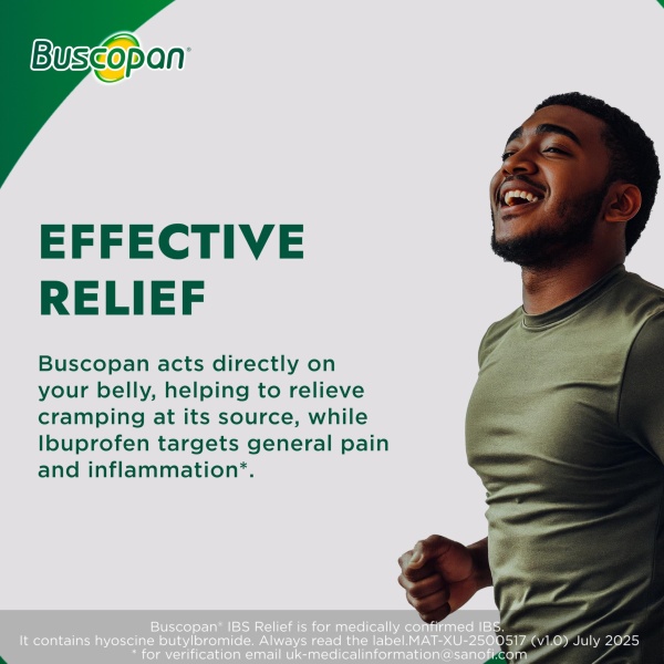 Buscopan IBS Relief - Targets the Source of IBS Pain and Cramps- starts to work in 15 minutes - 40 Tablets- - Relief from IBS Pain & discomfort, 40 Count (Pack of 1) - Image 5