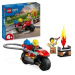 LEGO City Fire Rescue Motorcycle, Motorbike Toy Playset for 4 Plus Year Old Boys & Girls, Includes 2 Minifigures for Imaginative Play, Fun Vehicle Gift Idea for Preschool Kids 60410