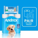 Andrex Ultimate Fresh Washlets, 12 Packs - Gentle, Biodegradable, Flushable Toilet Wipes for Everyday Hygiene, Use with Regular Toilet Roll for a Shower Fresh Clean - Image 4