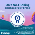 Imodium Dual Action, Diarrhoea Relief (6 Tablets), Restore Gut to Natural Rhythm, with Loperamide Hydrochloride & Simeticone, Diarrhoea Tablets for Cramping, Bloating and Wind - Image 5