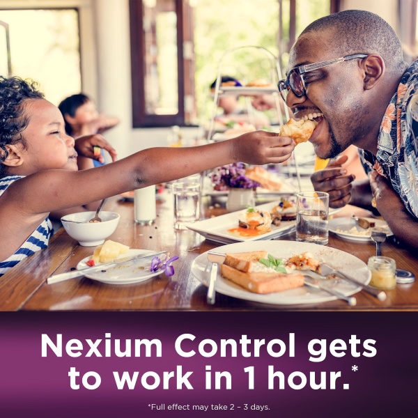 Nexium Control Heartburn & Indigestion Capsules for Acid Reflux Relief, Gastro-Resistant Esomeprazole capsules, 20mg, 14 Count - Image 3