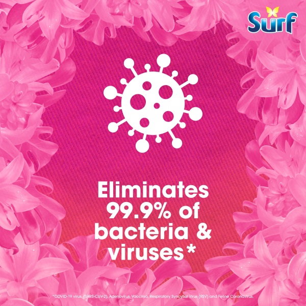 Surf Tropical Lily Concentrated Disinfectant eliminates 99.9% of germs multi-purpose cleaner for sparkling clean surfaces 240 ml - Image 4