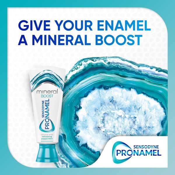 Sensodyne Pronamel Toothpaste Mineral Boost, Fluoride Toothpaste for Acid Weakened Enamel Repair, Peppermint Flavour, 75ml - Image 4
